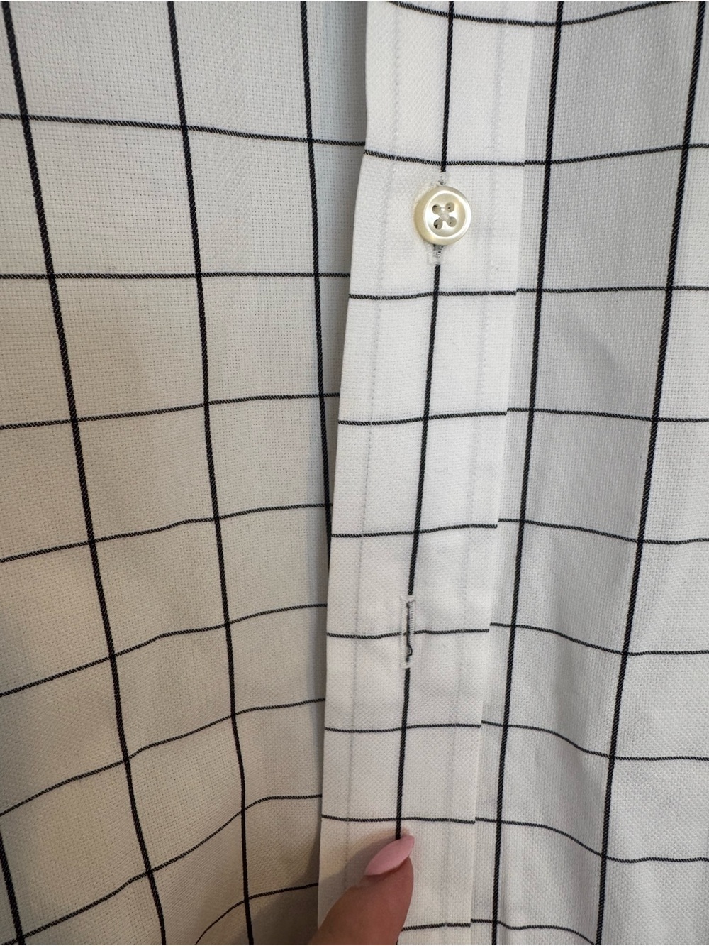 Vintage Ralph Lauren Yarmouth White Windowpane Button-Down Shirt - Picture 7 of 7